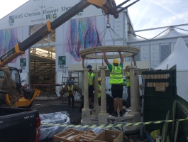 building feature at chelsea flower show