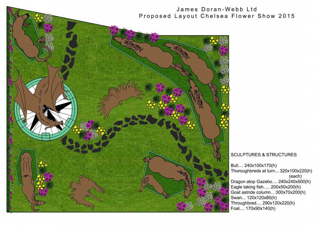 landscape plan for Chelsea Flower Show