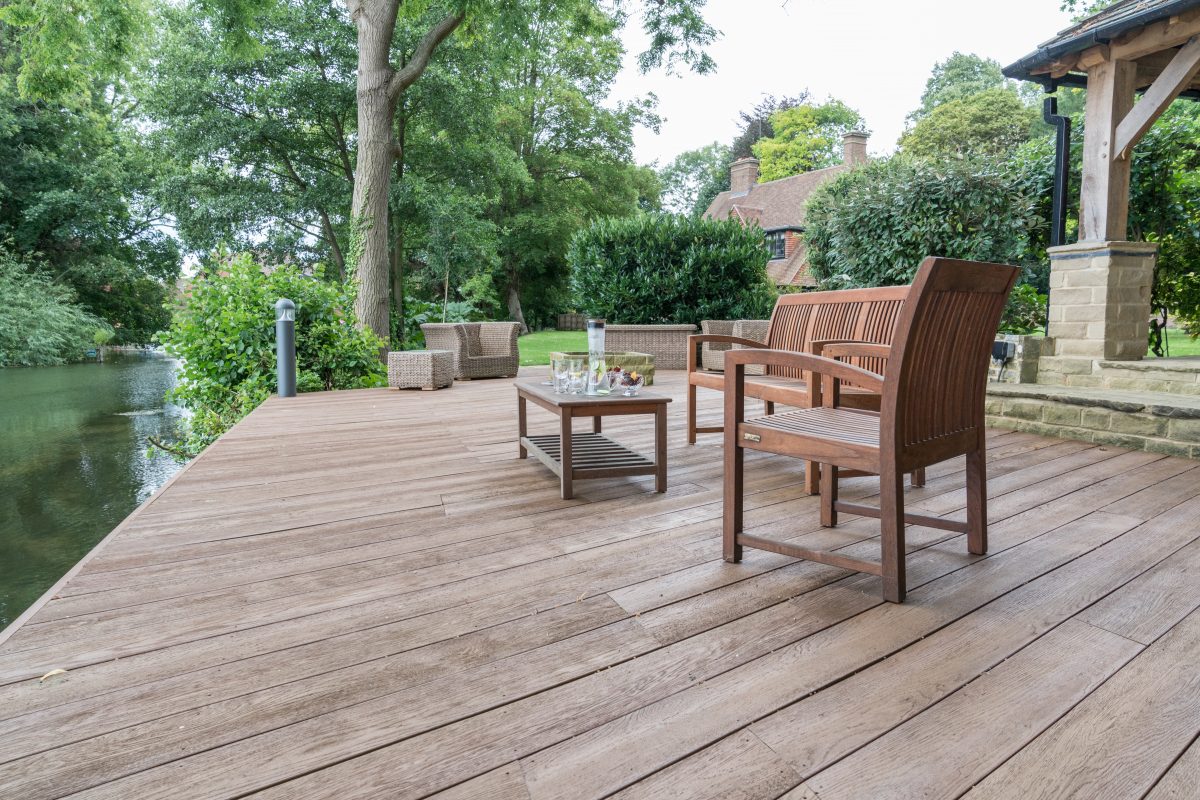 Millboard decking used on riverside project