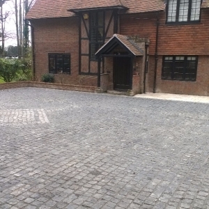 granite setts used in driveway