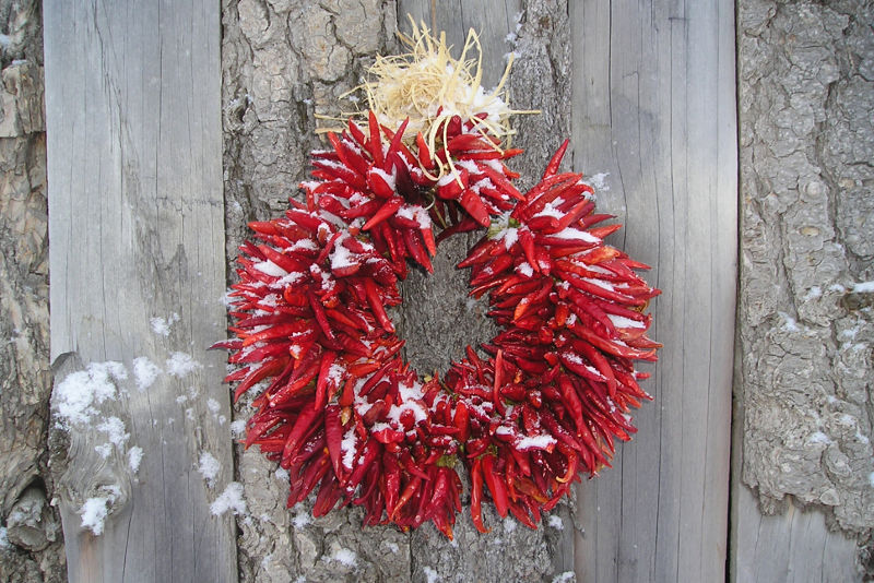 Chilli pepper Christmas wreath